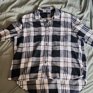 Madewell Black And White Flannel
